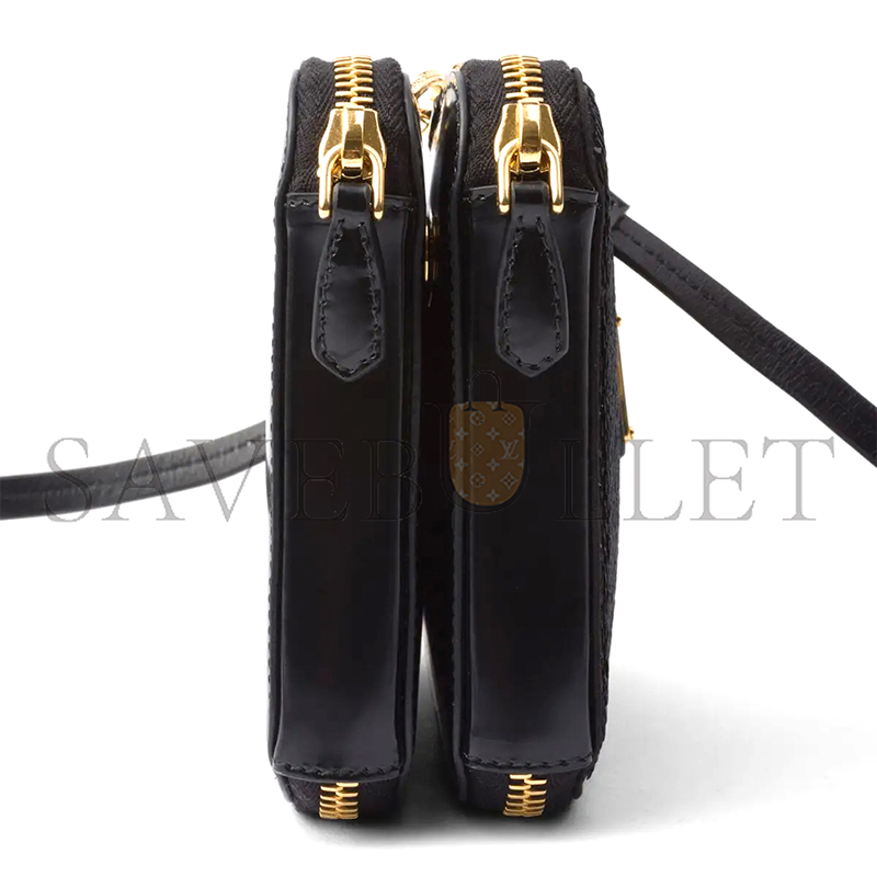 Pra*a triangular sequined mini pouch 1nr015 (15*10cm)